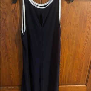 MSK Navy Midi Dress with White Trim